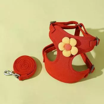 Набор шлеек Pastel Pet Big Flower Point, красный