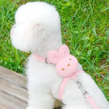 Набор шлейки + поводка Pastel Pet Puppy Tosuni, розовый (Упряжь), розовый (привести)