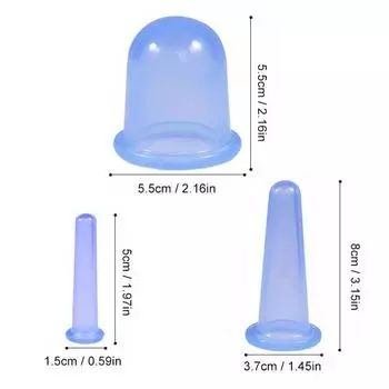 Набор силиконовых банок для массажа лица, вакуумный массажер для тела, чашка Ventouse, антицеллюлитная терапия, набор присосок для лица, подарочный пакет