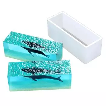 Набор силиконовых форм с подставкой. Большие прямоугольные формы для рукоделия. Силиконовые формы, подходящие для выпечки и поделок. B