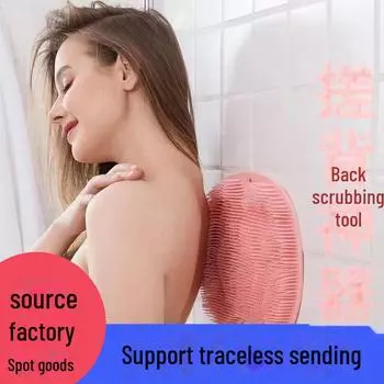 Набор силиконовых щеток для спины и массажных подушечек Bulk розовый