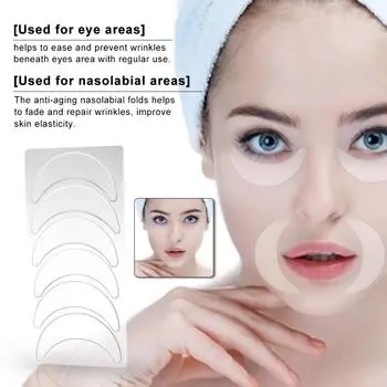 Набор силиконовых увлажняюзий патчей для лица против морщин 6шт