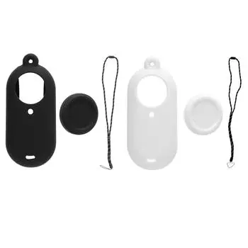 Набор силиконовых защитных чехлов для камеры GO 3S, защитный чехол и крышка объектива со шнурком Black