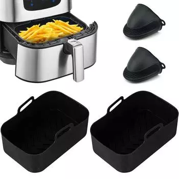 Набор силиконовых зажимов для фритюрницы, многоразовая, устойчивая к высоким температурам, безопасная для мытья в посудомоечной машине фритюрница