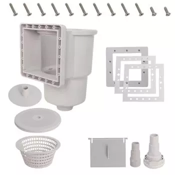 Набор скиммера для наземного бассейна Настенные отверстия Профессиональная деталь скиммера для бассейна Простая установка Подходит для улучшения очистки