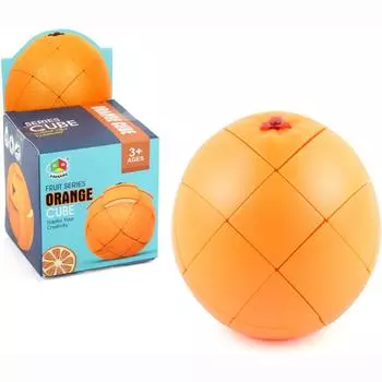 Набор скоростных кубиков, 3D-фруктовый кубик Рубика, красочный апельсин, персик, лимон, груша, волшебный кубик, кубик-головоломка, игрушка в подарок для детей, взрослых, анти-тревога, быстро поворачивается 7*7*8.5cm оранжевый