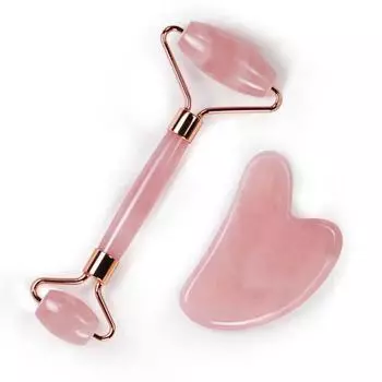 Набор скребков из порошкового кристалла и роликового массажера для лица, для красоты, массажа, успокаивает тело