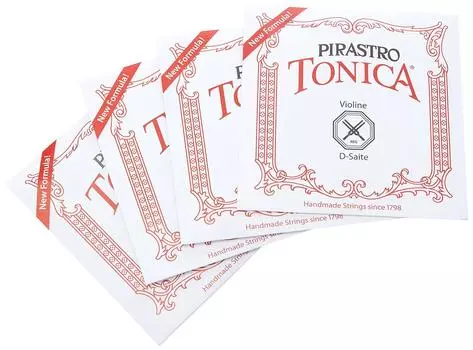 Набор скрипок Pirastro Tonica среднего калибра с шаровым наконечником E Premium Saiten из гибких профессиональных и студенческих скрипок 4/4 Feinem,