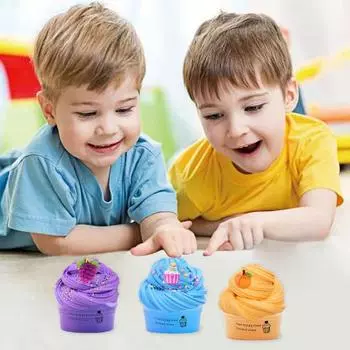 Набор слаймов для детей, игрушка для снятия стресса, 50 мл. Мягкие пушистые слаймы для веселой игры, слаймы для снятия стресса, начинка для пасхальных корзинок для яиц