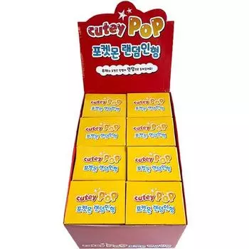 Набор случайных кукол Pokemon Korea Pokemon Cutie Pop из 8 штук, разные цвета, 12 см, популярные игрушки для корейских детей