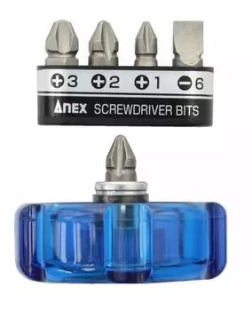 Набор сменных бит ANEX Starbee с широкой ручкой, 5 шт., 12 шт. № 62 [Оптовая закупка]
