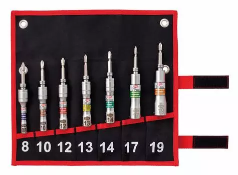 Набор сменных универсальных бит-насадок TONE 2BNU700, черная вставка, 7 предметов