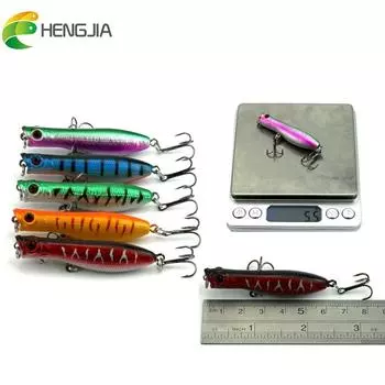 Набор смешанных рыболовных приманок HENGJIA, комплект из 20 шт., 4 модели, искусственная приманка, верхняя вода, поппер/крэнкбейт/VIB 20pc sent as picture