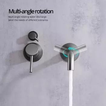 Набор смесителей для душа из матового розового золота с переключателем для ванной комнаты, настенный смеситель для душа с 2 функциями матовый черный