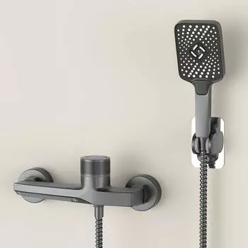 Набор смесителей для ванны «водопад», ручная душевая лейка, настенный латунный смеситель для ванны, смеситель для горячей и холодной воды