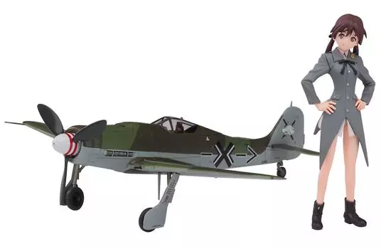 Набор смолы Hasegawa Strike Witches Гертруда Баркхорн SP379 с Focke-Wulf Fw190D-9 1/20