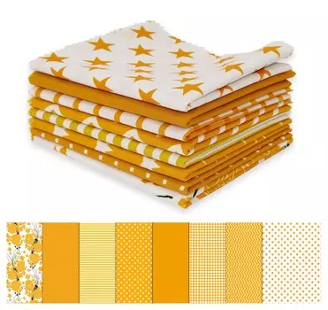 Набор Soimoi 8 шт., толстая четверть, базовая геометрия, цветочная тема, принт, 18 x 22 , сделай сам, пэчворк 18x22 оранжевый