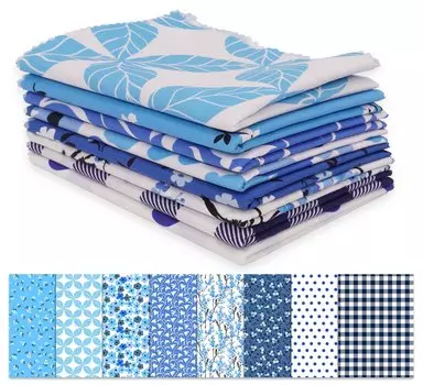Набор Soimoi из 8 толстых четвертей, базовая коллекция с цветочным и геометрическим принтом, 18 x 22 дюйма, сделай сам, пэчворк, 100% хлопка, предварительно вырезанная ткань для квилтинга, белая и 18x22 белый