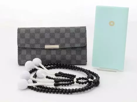 Набор Soka Gakkai Gongyo для мужчин, книга сутры, маленькие четки, черные, L, серые, 3 предмета (официальный)