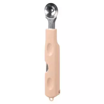 Набор совок для присосок для дыни 3 в 1, резак для арбуза из нержавеющей стали, лопатка для удаления мякоти, сепаратор мякоти, сепаратор для фруктов розовый