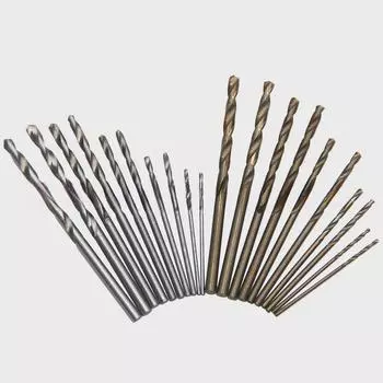 Набор спиральных сверл из быстрорежущей стали M35, 10 шт., 1-3 мм, желтые, идеально подходят для сверления подшипниковой стали 10pc bearing steel естественный