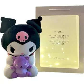 Набор средней куклы Morian Sanrio Friends + сумка для покупок, Kuromi, популярные игрушки для корейских детей
