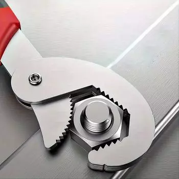 Набор стальных разводных трубных ключей - универсальный двухсторонний ключ и плоскогубцы, прочная конструкция для ремонта и обслуживания 1pc