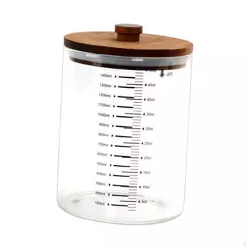 Набор стеклянных банок для выпечки Sourdoughs, многоразовые, со шкалой, для консервирования и хранения, 1400 мл