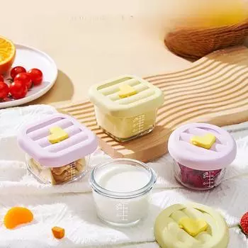 Набор стеклянных мисок для детского питания: Устойчив к высоким температурам, идеально подходит для приготовления яичного заварного крема на пару