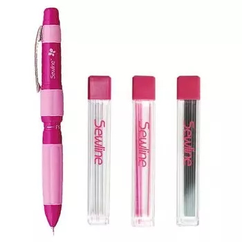 Набор стержней для механических карандашей Sewline Trio Colors 3 цвета + 3 цвета (черный, белый, розовый)