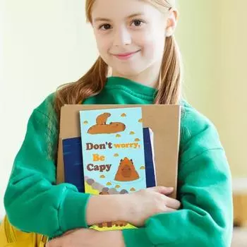 Набор стикеров Capybara Sticky Notes 550 листов с мультяшным дизайном Самоклеящиеся наклейки Блокнот Ежедневные напоминания Офис Школа Подарки коричневый