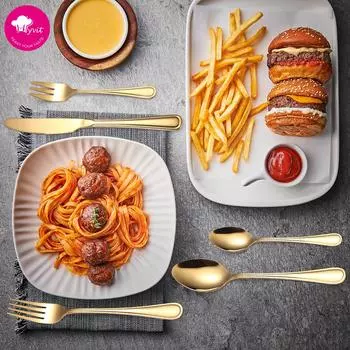 Набор столовых ложек из нержавеющей стали, 5 шт, кухонный набор режущих приспособлений, нож, вилка, ложка, столовые приборы, посуда, минималистичная посуда серебряный