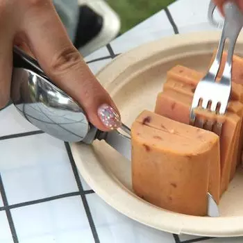 Набор столовых приборов для кемпинга, ложка, открывалка для бутылок, компактный размер, портативный, 5-в-1, многофункциональный складной набор столовых приборов для путешествий на открытом воздухе