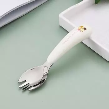 Набор столовых приборов для кормления детей, детская посуда из нержавеющей стали, столовые приборы для малышей, мультяшная детская еда, ложка, вилка