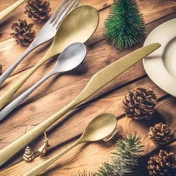 Набор столовых приборов из 4 золотых предметов, столовая посуда из нержавеющей стали, нож, вилка, ложка, набор столовых приборов, серебряная посуда, кухонная утварь золотой