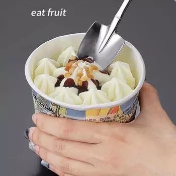 Набор столовых приборов из кофейной ложки из нержавеющей стали, ретро-лопатка для мороженого