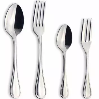Набор столовых приборов из немецкого серебра Nagao из никеля, сделано в Японии, 4 шт., серебро,