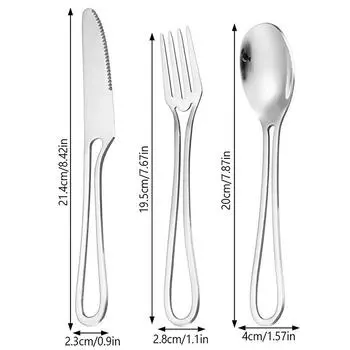 Набор столовых приборов из нержавеющей стали 304, черные столовые приборы, десертные вилки, ложки, ножи для стейков, ложка для торта, нож, вилка, набор ложек серебряный