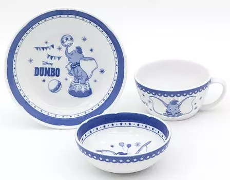 Набор столовых приборов Misato Pottery Набор детских столовых приборов Столовые приборы Dumbo Фарфор Сделано в Японии Можно использовать в микроволновой печи Можно мыть в посудомоечной машине Стильный подарочный подарок в коробке белый