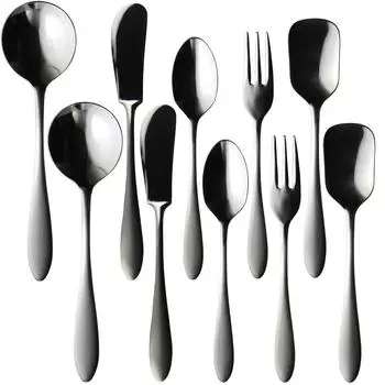 Набор столовых приборов Nagao Tsubamesanjo Morning, 10 предметов, нержавеющая сталь, сделано в Японии, 18-0