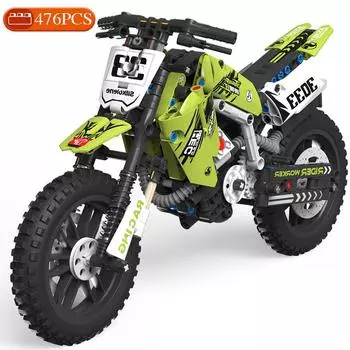 Набор строительных блоков для мотоцикла, 1 шт.:10 Масштабная модель мотоцикла в подарок для мальчиков и детей от 8 лет и старше, 476 шт.