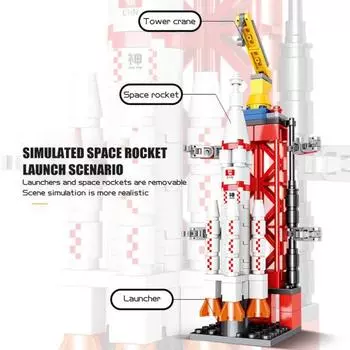 Набор строительных блоков космической станции Yousheng, модель ракеты-носителя для исследования космоса, обучающая обучающая игрушка для детей, начальный курс C