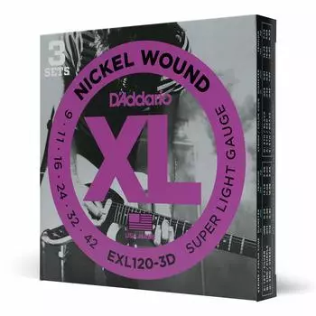 набор струн для электрогитары D Addario EXL120-3D/3 D Addario