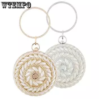 Набор сумок для ужина с бриллиантами. Стильная сферическая сумка для ужина с платьем. Вечерняя сумка. Европейская и американская женская сумка. золотой