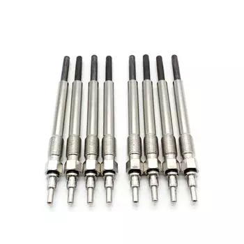 Набор свечей накаливания из 8 сменных двойных катушек для Ford 7.3L Super Duty Powerstroke Turbo Diesel 1994-2003 гг. серебряный