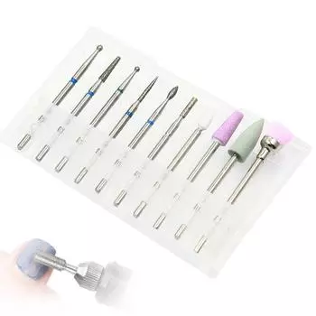 Набор сверл, электрическая машина, вращение, очистка кутикулы, инструменты для полировки, фрезы, маникюрный инструмент ZH01