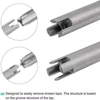 Набор сверл для извлечения метчиков M5-M12, набор стальных сверл для извлечения сломанных головок метчиков, набор инструментов для извлечения сорванных винтов, аксессуары, инструменты