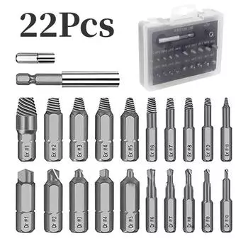 Набор сверл для извлечения поврежденных винтов, набор сверл, винты для разборки болтов, шпильки, скользящие зубцы, снос, зачищенные инструменты для удаления сломанных деталей A