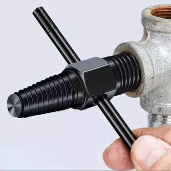 Набор сверл для извлечения винтов с двойной головкой, инструменты для извлечения сломанных болтов и поврежденных водопроводных труб чёрный