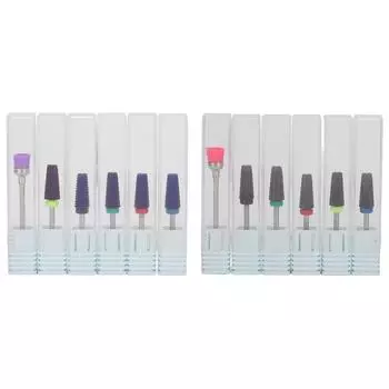 Набор сверл для ногтей из вольфрамовой стали, щетка для удаления пыли, набор для полировки и шлифовки ногтей Purple